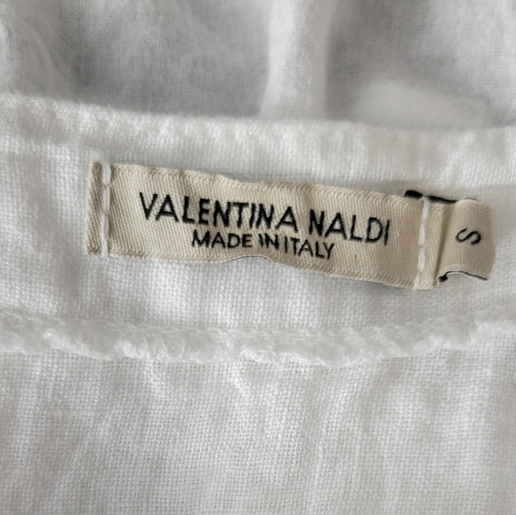 Valentina Naldi Linen Top #653 Size S - Picture 8 of 10